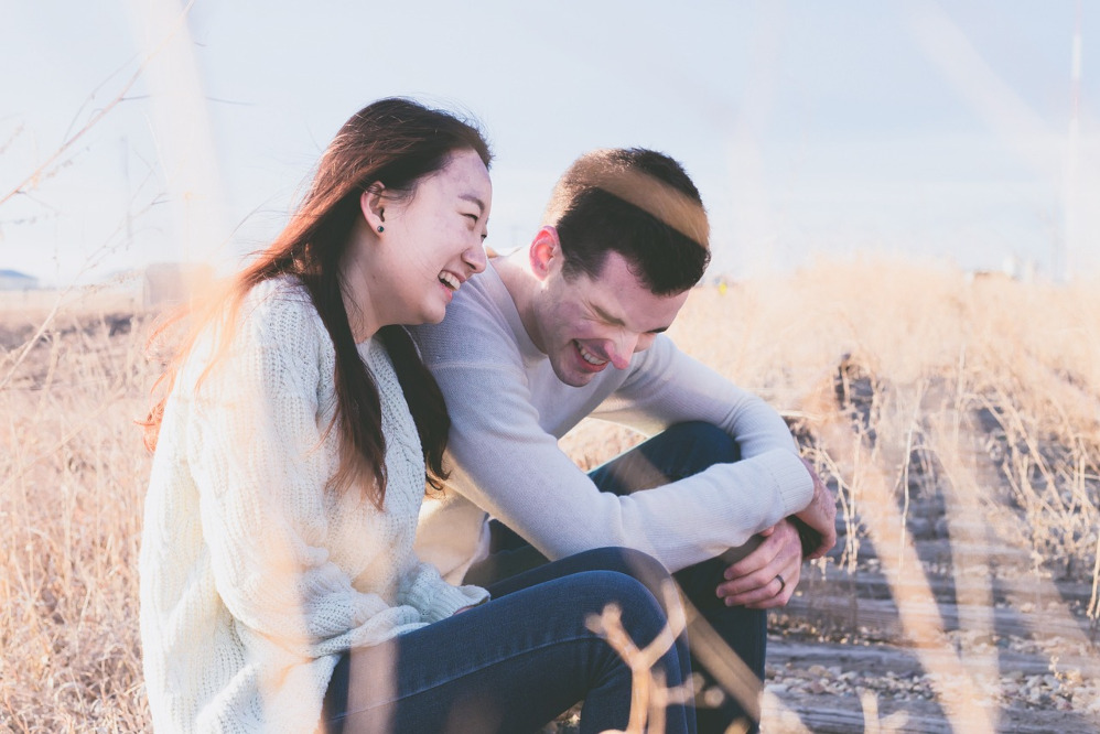 couple, happy, laughing. Why your passion is probably right in front of you. Passion, happy life.